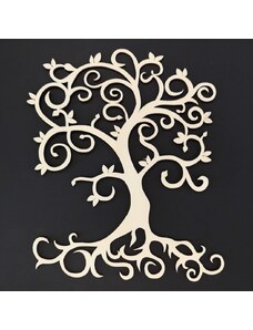 AMADEA Dřevěný strom přírodní, závěsná dekorace, výška 20 cm