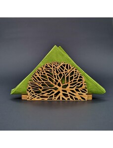 AMADEA Dřevěný stojánek na ubrousky s motivem větviček, masivní dřevo, 12,5x6,5x3,5 cm