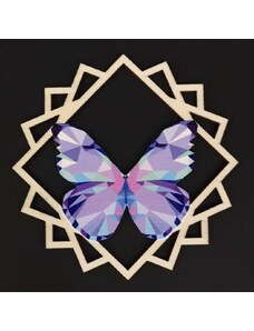 AMADEA Dřevěná ozdoba barevná motýl 9 cm