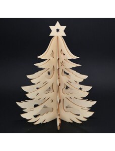 AMADEA Dřevěný 3D stromek, výška 20 cm