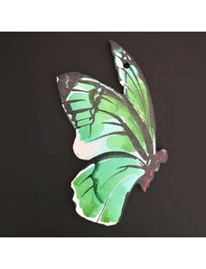 AMADEA Dřevěná ozdoba motýl zelený 9 cm