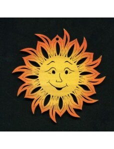 AMADEA Dřevěná ozdoba slunce barevné 11 cm