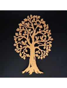 AMADEA Dřevěný strom s veverkami, masivní dřevo, výška 40 cm
