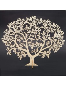 AMADEA Dřevěný 3D strom, přírodní, 24 cm