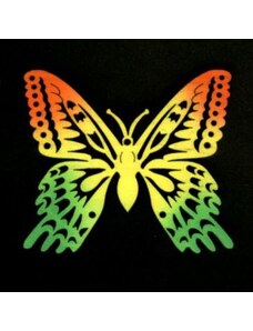 AMADEA Dřevěná dekorace motýl barevný 8 cm