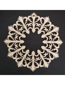 AMADEA Dřevěná ozdoba květinový ornament 10 cm