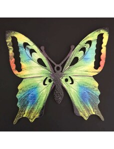 AMADEA Dřevěná dekorace motýl zelený 9 cm