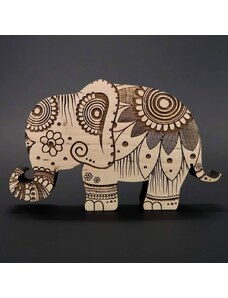 AMADEA Dřevěná dekorace slon, masivní dřevo 15x9,5x1,8 cm