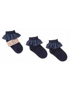 Mama's Feet Dětské ponožky s volánkem Spanish Saragossa černé