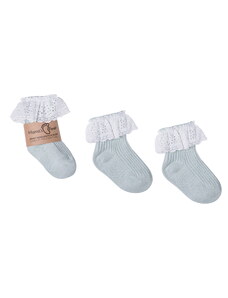 Mama's Feet Dětské ponožky Vintage Love Minty mintové