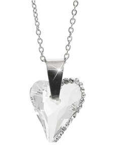 SkloBižuterie-J Náhrdelník Srdce osázené kamínky Swarovski Crystal