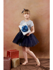 ADELO Tutu sukně tylová dětská - námořnicky modrá- délka 35 cm a 50 cm