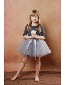 ADELO Tutu sukně tylová dětská - šedá - délka 35 cm, 50 cm, 65 cm