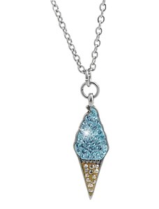 SkloBižuterie-J Ocelový náhrdelník Zmrzlinka Swarovski Aquamarine