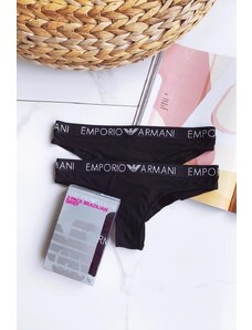 Emporio Armani Underwear Emporio Armani Knitted brazilky 2-balení - černá