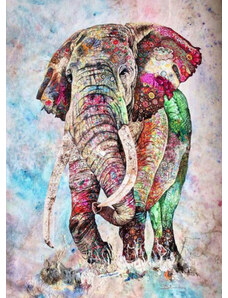 Amparo Miranda Malování podle čísel Abstraktní slon DX9919