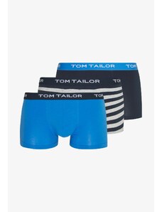 TOM TAILOR Trojbalení pánských boxerek (modrá / černá / žíhaná)