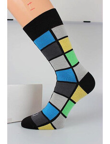 LONKA Barevné ponožky kostky modrá