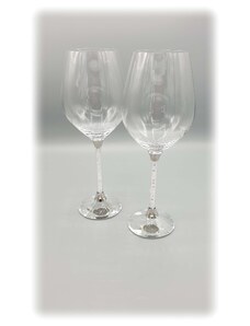 SkloBižuterie-J Křišťálové sklenice na víno s krystalky Swarovski Crystal