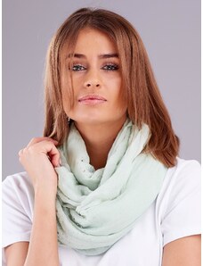 Fashionhunters Zelený vzdušný šátek s ozdobnými tryskami