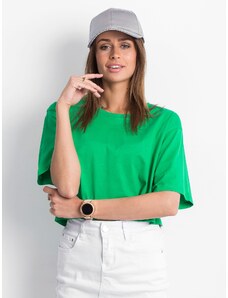 Fashionhunters Dámské krátké zelené tričko
