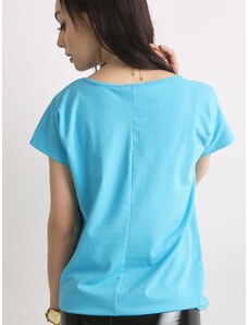 Fashionhunters Základní modré tričko
