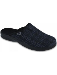 Pánské pantofle LEON BEFADO 548M013 kostkované, černá