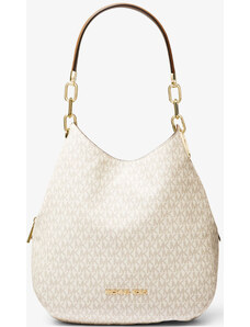 Michael Kors Kabelka Lillie Signature Chain Shoulder Tote Vanilla Acorn Gold