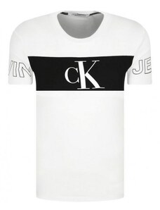 Pánské tričko Calvin Klein Jeans bílé monogram
