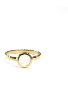 Prsten MG ze žlutého zlata s perleťí, AU 585/000 1,60 gr, ARP028301-54