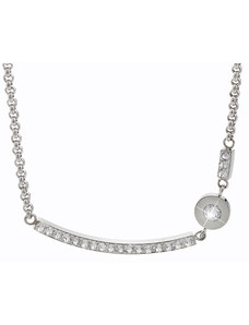SkloBižuterie-J Ocelový náhrdelník Linka s šatonem Swarovski Crystal