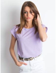 BASIC Dámské světle-fialové tričko -light purple Fialová