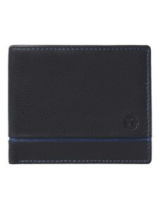 SEGALI Pánská peněženka kožená 1806 - černá/modrá