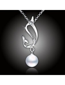Elanis Jewel Perlový náhrdelník Pearl Dolphin - White Pearl