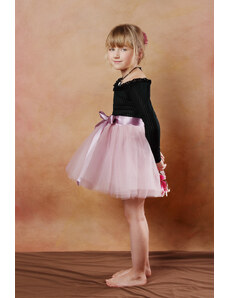 ADELO Tutu sukně tylová dětská - starorůžová - délka 35 cm a 50 cm - družička