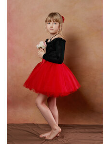ADELO Tutu sukně tylová dětská - červená - délka 35 cm a 50 cm
