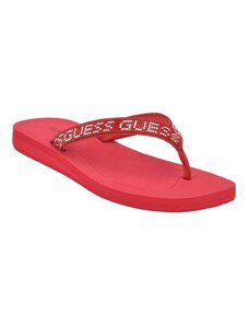 GUESS žabky Tajah Rhinestone Flip Flops červené, 12767-40