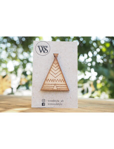 Wood Style Brož Teepee