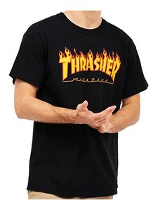 Thrasher Tričko THRAHER Flame Logo black Velikot: