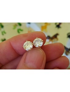 A-diamond.eu jewels Náušnice zlaté šroubovací pecky s Moissanite