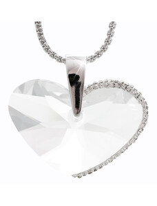 SkloBižuterie-J Náhrdelník srdce osázené kamínky Swarovski Crystal II