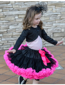 ADELO Tutu sukně dětská tylová extra - černá-růžová