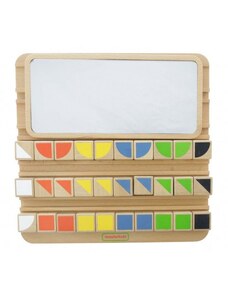 Vzdělávací dřevěný tablet s barevnými bloky