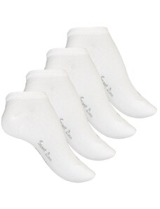 Ponožky dámské kotníčkové - bílé - 4 páry