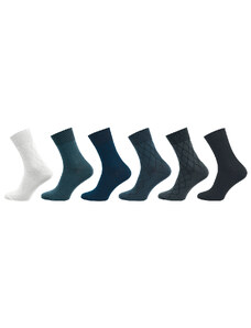 NOVIA Pánské ponožky Lux bílé - balení 5 párů