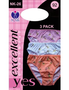 NOVIA Dívčí kalhotky s potiskem - balení 3ks - NK26