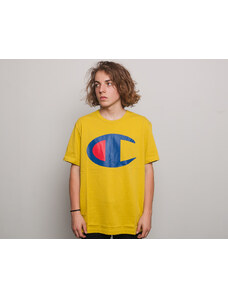 Triko Champion Crewneck T-Shirt Huge Logo Acid Yellow 211984 YS031 WAX