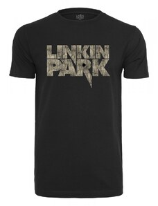 MERCHCODE Černé pánské tričko Linkin Park Distressed Logo