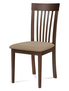 Jídelní dřevěná židle CREMA – ořech, krémový potah