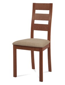 Jídelní dřevěná židle LUCE – masiv buk, třešeň, béžový potah